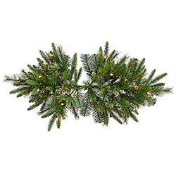 Christmastopia.com 36 Inch Cashmere Swag 30 Battery Operated LED Warm White Lights