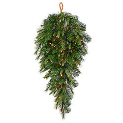 Christmastopia.com 36 Inch Cashmere Artificial Christmas Teardrop 30 Battery Operated LED Warm White Lights