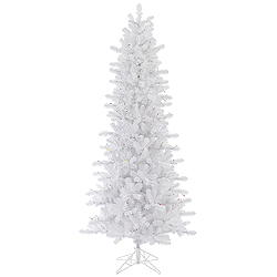 Christmastopia.com - 8.5 Foot Crystal White Slim Artificial Christmas Tree Unlit