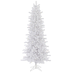 Christmastopia.com 10 Foot Crystal White Pine Slim Artificial Christmas Tree Unlit