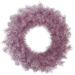 60 Inch Orchid Pink Tinsel Wreath