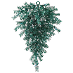 Christmastopia.com - 36 Inch Aqua Tinsel Artificial Christmas Teardrop Unlit