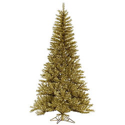 10 Foot Gold And Silver Tinsel Artificial Christmas Tree Unlit