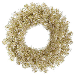 60 Inch White Gold Tinsel Wreath