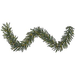 Christmastopia.com - 9 Foot Durango Garland 100 LED Warm White Lights