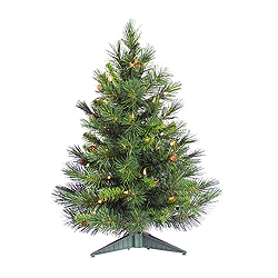 Christmastopia.com - 3 Foot Cheyenne Pine Artificial Christmas Tree 100 LED Warm White Lights