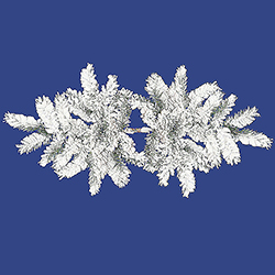 Christmastopia.com - 36 Inch Flocked Alaskan Door Swag
