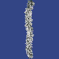 Christmastopia.com - 9 Foot Flocked Alaskan Garland