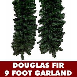 9 Foot Douglas Fir Garland 14 Inch Wide