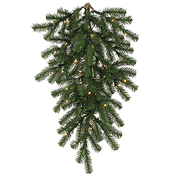 Christmastopia.com 42 Inch Douglas Artificial Christmas Teardrop 35 DuraLit Clear Light