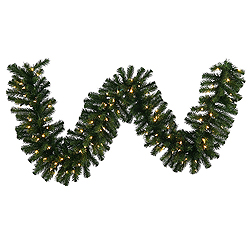 Christmastopia.com 9 Foot Douglas Fir Garland 50 LED Warm White Lights