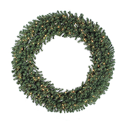 Christmastopia.com 7 Foot Douglas Artificial Christmas Wreath 400 DuraLit Clear Lights