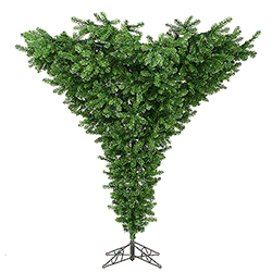 7.5 Foot Upside Down Artificial Christmas Tree Unlit