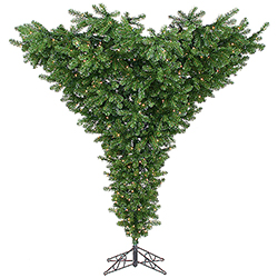 9 Foot Upside Down Artificial Christmas Tree Unlit