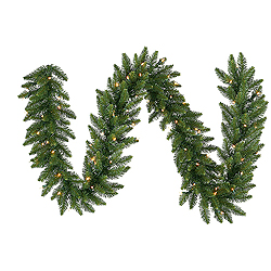 Christmastopia.com 9 Foot Camdon Fir Garland 50 LED Warm White Lights