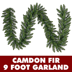 9 Foot Camdon Fir Artificial Christmas Garland 14 Inch Wide Unlit