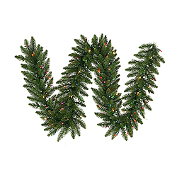 Christmastopia.com - 9 Foot Camdon Fir Garland 100 DuraLit Multi Lights