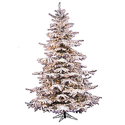 Christmastopia.com 7.5 Foot Flocked Sierra Artificial Christmas Tree 750 DuraLit Clear Lights