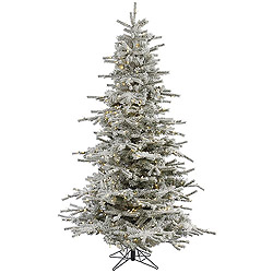 Christmastopia.com 7.5 Foot Flocked Sierra Artificial Christmas Tree 600 LED Warm White Lights