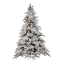 Christmastopia.com 6.5 Foot Flocked Utica Artificial Christmas Tree 600 DuraLit Multi Lights