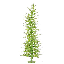 4 Foot Chartreuse Laser Artificial Christmas Tree 70 Green Lights