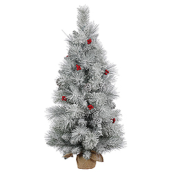 Christmastopia.com 3 Foot Frosted Mixed Berry Pine Artificial Christmas Tree Unlit