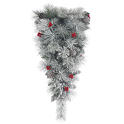 Christmastopia.com 30 Inch Frosted Mixed Berry Pine Artificial Christmas Teardrop Unlit