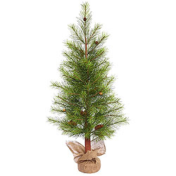 Christmastopia.com - 4 Foot White Pine Atificial Christmas Tree With Pine Cones Unlit