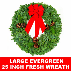 Christmastopia.com Live Large Evergreen Fresh Christmas Wreath