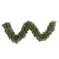 Christmastopia.com 9 Foot Grand Teton Garland 100 LED Warm White Lights