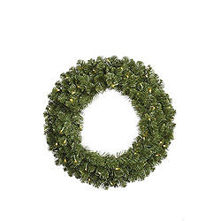 Christmastopia.com 30 Inch Grand Teton Wreath 50 LED Warm White Lights