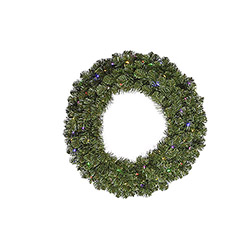 Christmastopia.com 5 Foot Grand Teton Artificial Christmas Wreath 400 LED Multi Lights