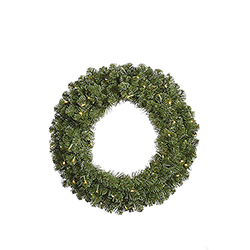 Christmastopia.com 7 Foot Grand Teton Artificial Christmas Wreath 800 DuraLit Clear Lights