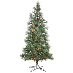 10.5 Foot Full Redmond Spruce Artificial Christmas Tree 1000 Duralit LED Italian Single Mold Warm White Lights on Green Wire