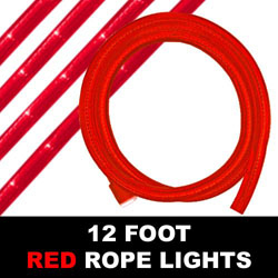 Red Rope Lights 12 Foot