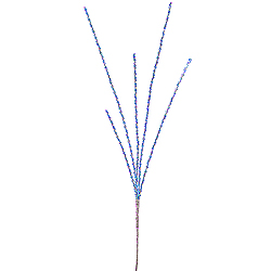 Blue Sequin Decorative Artificial Christmas Spray Set of 24