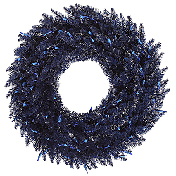 60 Inch Navy Blue Fir Wreath
