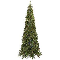 Christmastopia.com 7.5 Foot Pencil Pine Artificial Christmas Tree 400 LED Color Change Lights