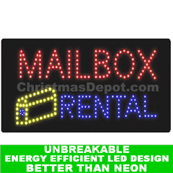 LED Flashing Lighted Mailbox Rental Sign