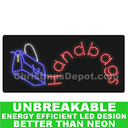 LED Flashing Lighted Handbags Sign