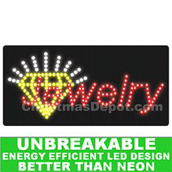 Flashing LED Lighted Jewelry Sign