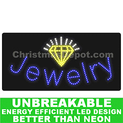 LED Lighted Flashing Jewelry Sign