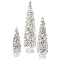 20 Inch Snow White Oval Tree 3 per Set