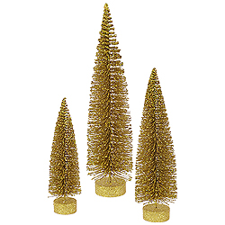 20 Inch Gold Oval Tree 3 per Set