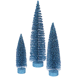 20 Inch Turquoise Oval Tree 3 per Set