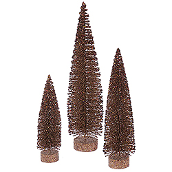 Christmastopia.com - 20 Inch Mocha Oval Tree 3 per Set