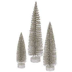 Christmastopia.com - 20 Inch Champagne Oval Tree 3 per Set