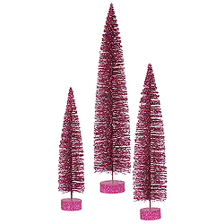 36 Inch Dark Mauve Oval Tree 3 per Set