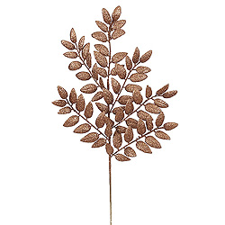 22 Inch Chocolate Glitter Honey Locust Spray 6 per Set
