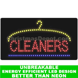 Flashing LED Lighted Cleaner Sign